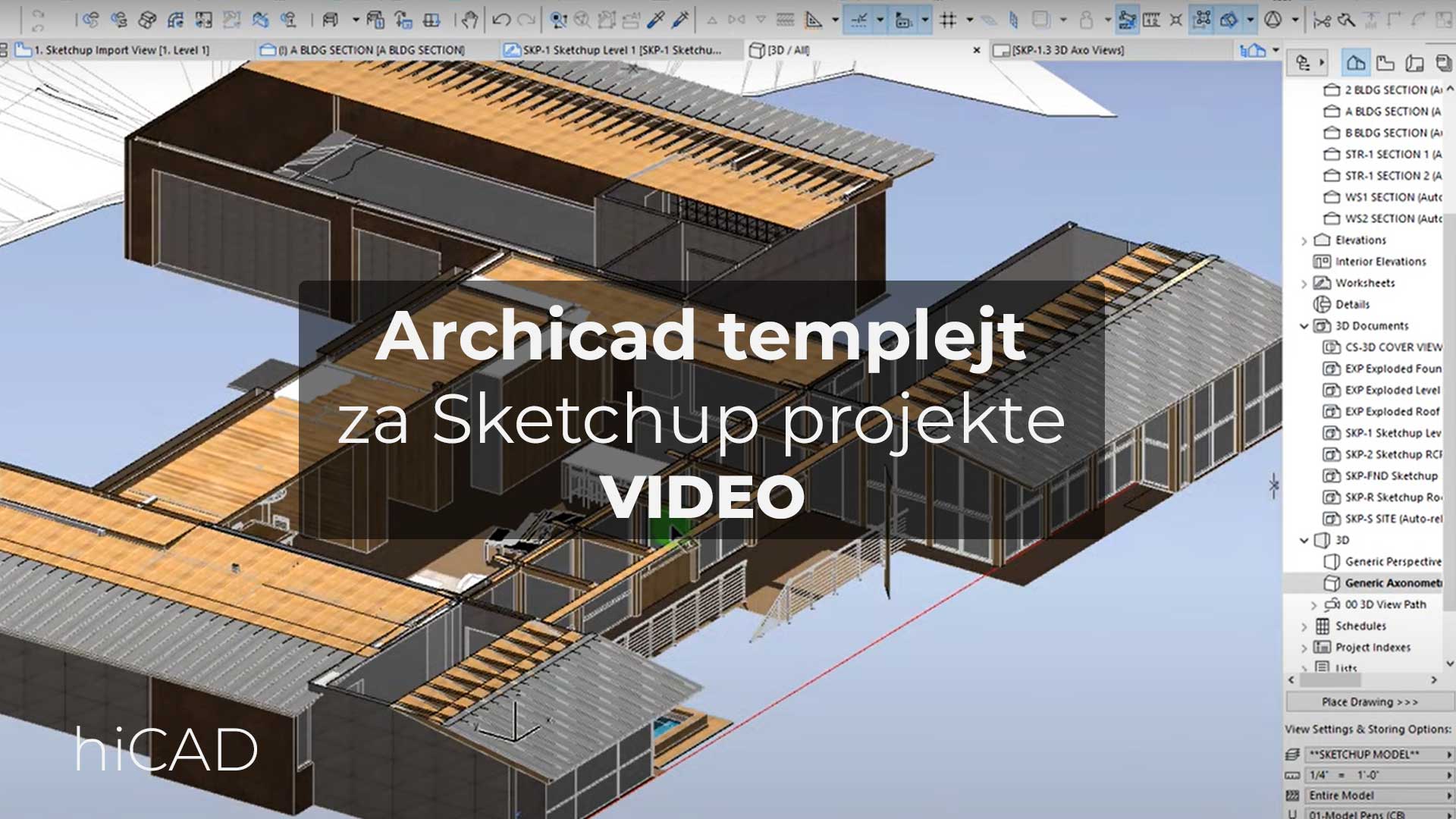 Archicad templejt za Sketchup projekat • 🎥 Video • hiCAD doo